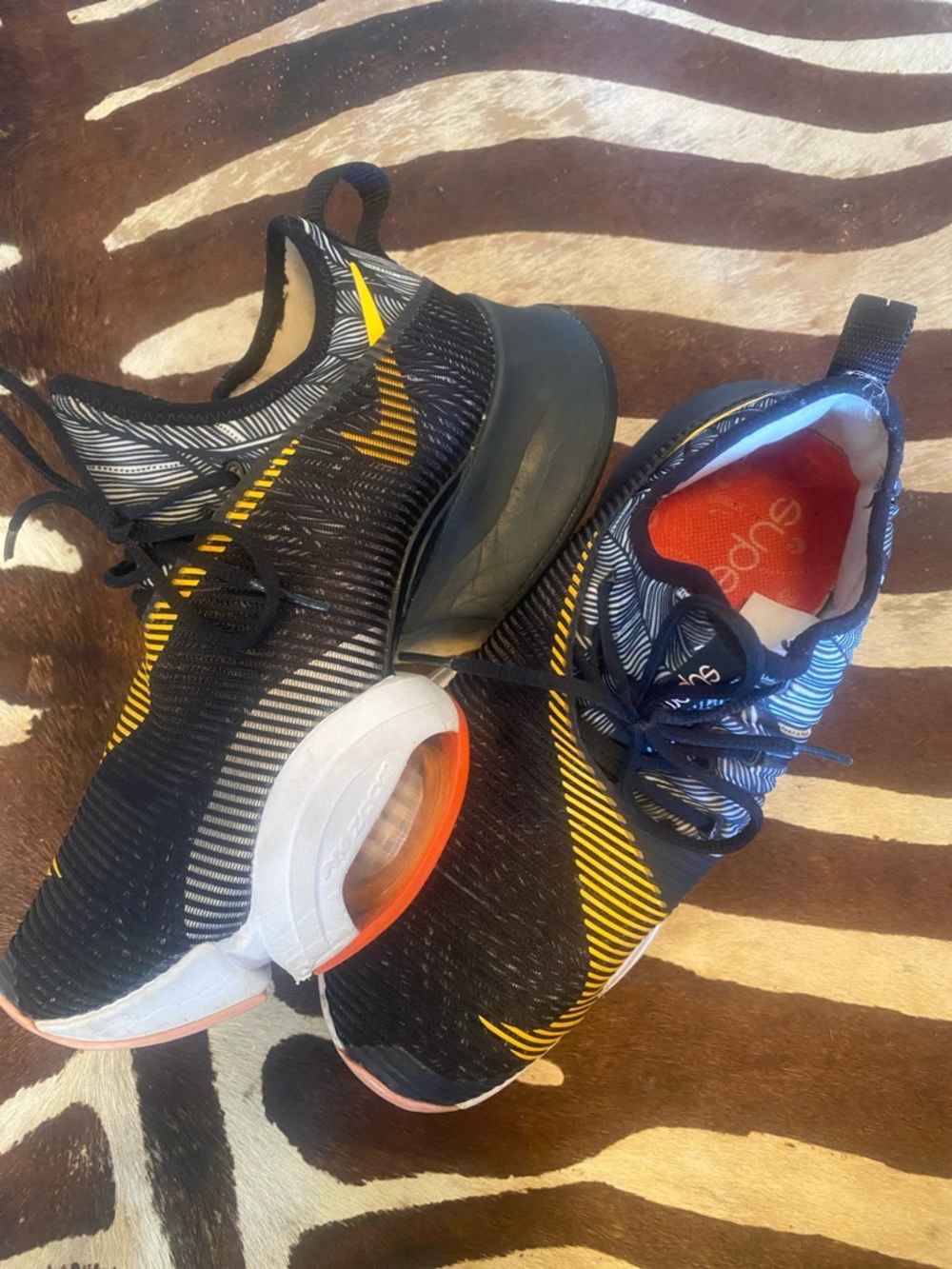 Nike Black & Yellow Slip-On Athletic Sneakers superrep 6.5
